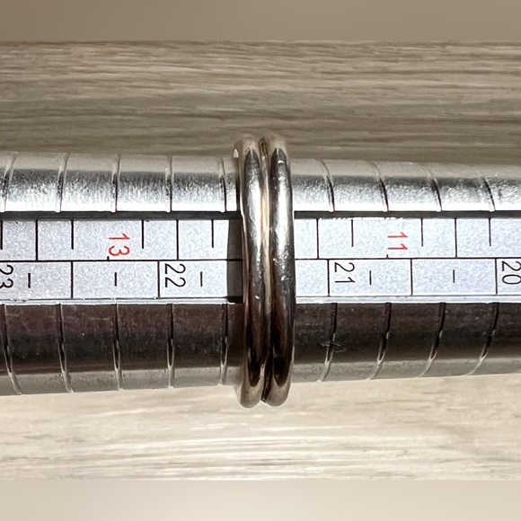 Vintage Handmade Sterling Silver Designer RD Knotted Weave Band Ring, Size 12 - Picture 12 of 12